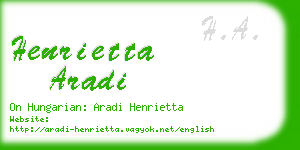 henrietta aradi business card
